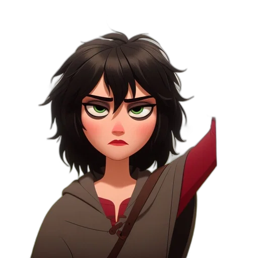 staff, weapon, sword, face, fantasy art, concept art, anime, cartoon transparent PNG cut-out
