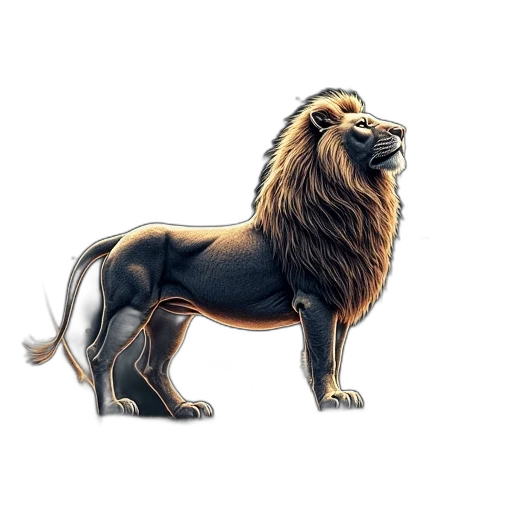 animal, crown, staff, hair, concept art, fantasy art, 3d render, photorealistic transparent PNG cut-out