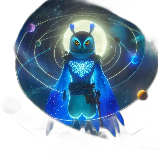 staff, robot, mask, creature, concept art, fantasy art, pixel art, 3d render transparent PNG cut-out