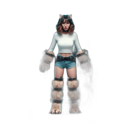 robot, creature, animal, jacket, concept art, 3d render, fantasy art, pixel art transparent PNG cut-out