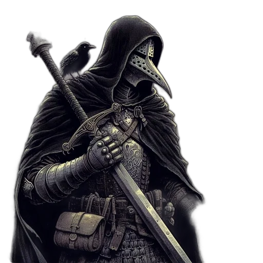sword, weapon, staff, mask, fantasy art, concept art, pixel art, comic book art transparent PNG cut-out