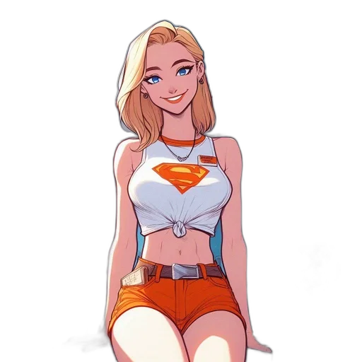 dress, comic book art, cartoon, concept art, fantasy art, neon, colorful, young transparent PNG cut-out