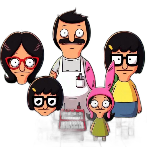 mask, cartoon, concept art, 3d render, comic book art, family, animated, characters transparent PNG cut-out