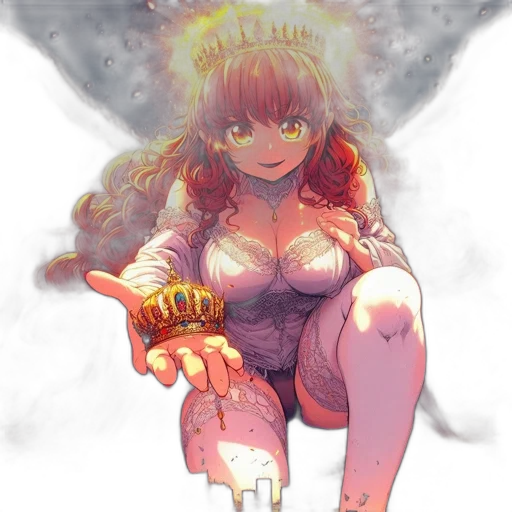 crown, dress, fantasy art, concept art transparent PNG cut-out