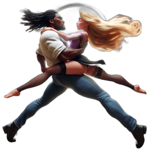 hair, concept art, fantasy art, comic book art, 3d render, fire, underwater, outer space transparent PNG cut-out