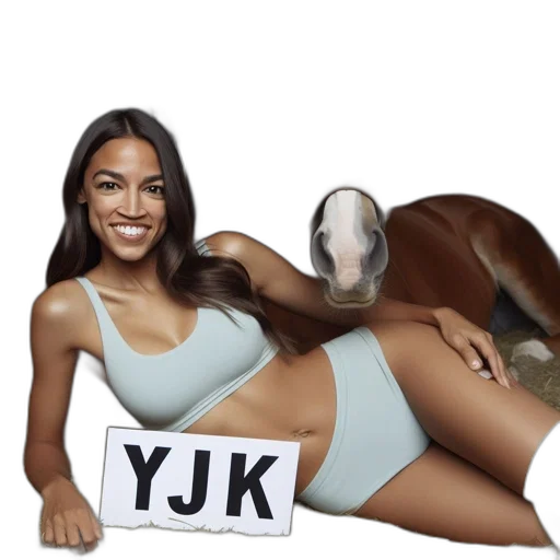 animal, creature, young, woman, smiles, camera, while, posing transparent PNG cut-out