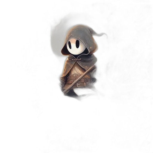 mask, creature, jacket, animal, concept art, fantasy art, pixel art, 3d render transparent PNG cut-out