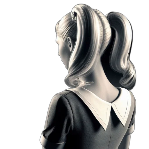 dress, mask, face, hair, 3d render, concept art, cartoon, photorealistic transparent PNG cut-out