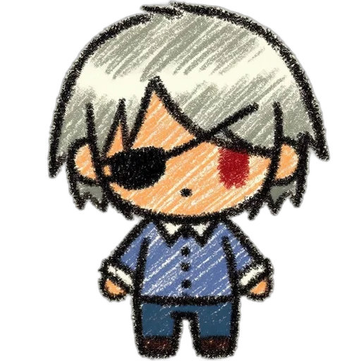staff, weapon, pixel art, cartoon, anime, watercolor, blue, chibi-style transparent PNG cut-out