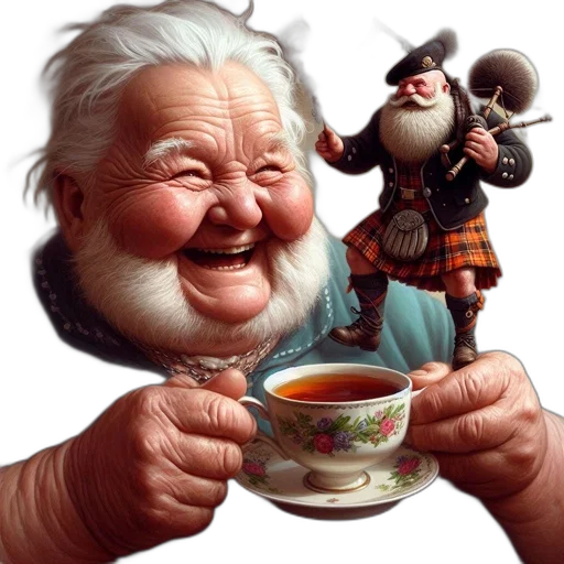 food, photorealistic, concept art, 3d render, elderly, woman, green, blouse transparent PNG cut-out