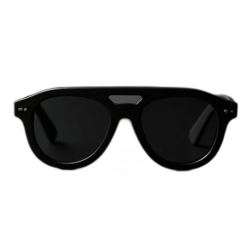 3d render, picture, black, matte, sunglasses, gygiek, men transparent PNG cut-out