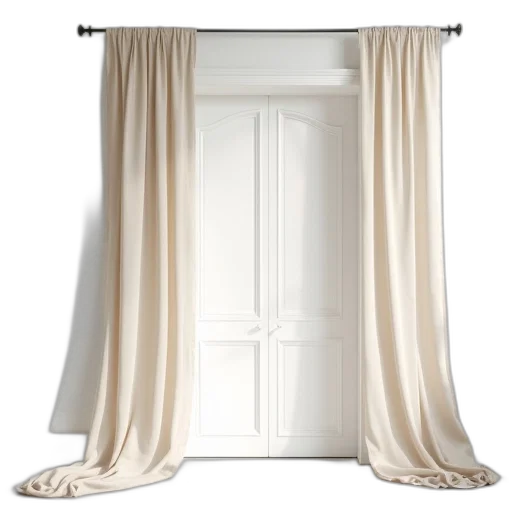 furniture, dress, earth tones, silk, curtain, wall, front, white transparent PNG cut-out