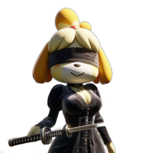 staff, weapon, hat, mask, 3d render, concept art, monochrome, golden transparent PNG cut-out