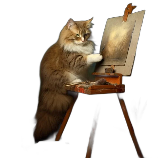 animal, furniture, creature, staff, oil painting, photorealistic, concept art, fantasy art transparent PNG cut-out