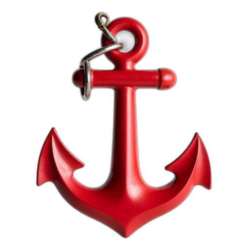 jewelry, staff, weapon, crown, 3d render, red, anchor, shiny transparent PNG cut-out