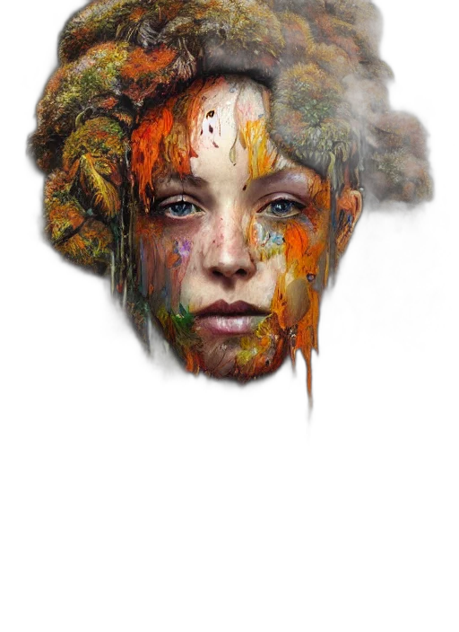 face, crown, mask, hair transparent PNG cut-out
