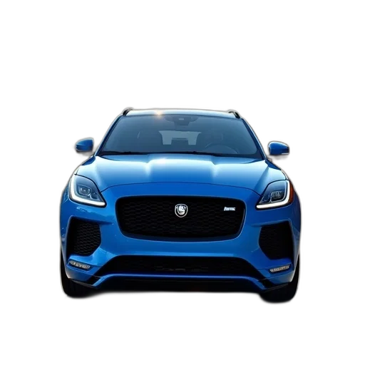 car, face, 3d render, photorealistic, concept art, blue, front, view transparent PNG cut-out