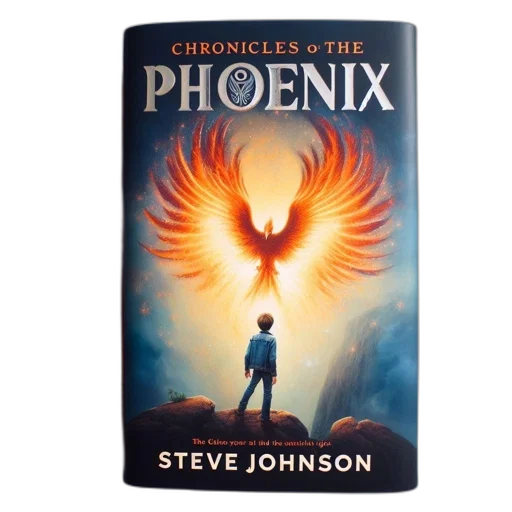 cover, illustration, book, chronicles, phoenix, fiery, rises, amid transparent PNG cut-out