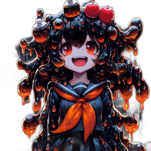 robot, hair, creature, staff, pixel art, concept art, anime, 3d render transparent PNG cut-out