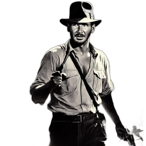 staff, weapon, hat, sword, photorealistic, poster, indiana, jones transparent PNG cut-out