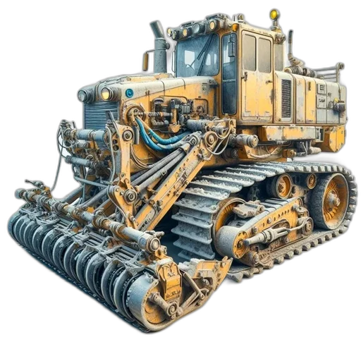robot, car, weapon, concept art, 3d render, photorealistic, detailed, construction transparent PNG cut-out