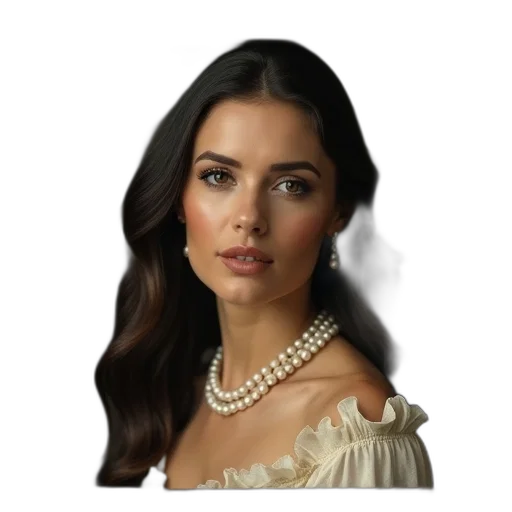jewelry, crown, face, dress, photorealistic, oil painting, fantasy art, concept art transparent PNG cut-out