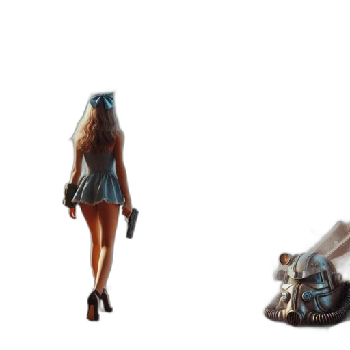 dress, shoes, robot, jewelry, concept art, 3d render, fantasy art, comic book art transparent PNG cut-out