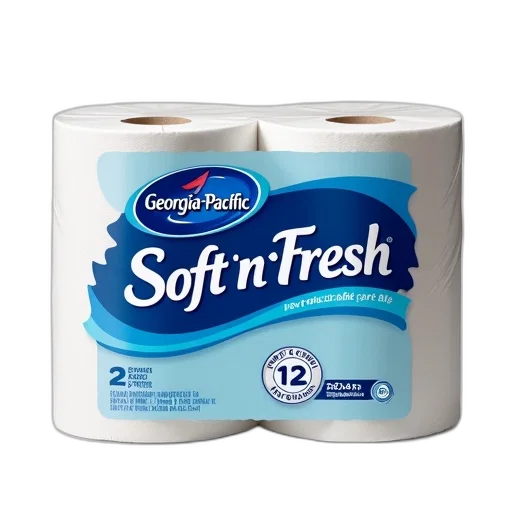 food, package, georgia-pacific, soft-n-fresh, toilet, paper, shown, blue transparent PNG cut-out