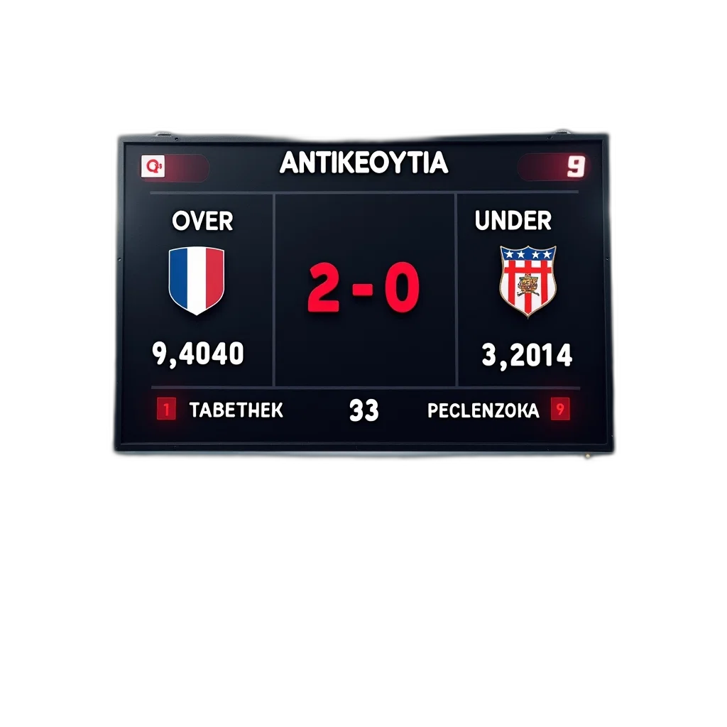digital, scoreboard, displaying, soccer, match, score, 2-0, favor transparent PNG cut-out