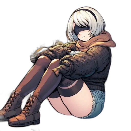 jacket, shoes, face, weapon, concept art, pixel art, cyberpunk, anime transparent PNG cut-out