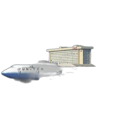 building, weapon, 3d render, photorealistic, concept art, pixel art, united, airlines transparent PNG cut-out