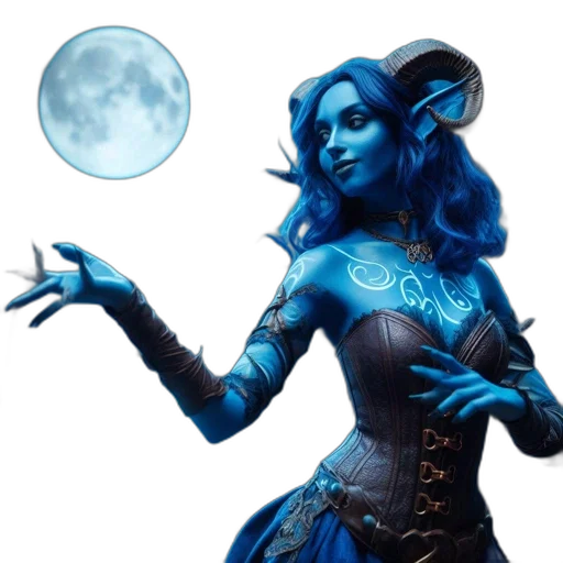 staff, mask, dress, fantasy art, concept art, comic book art, pixel art, blue transparent PNG cut-out