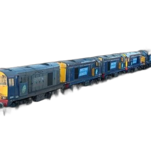 3d render, concept art, blue, yellow, train, graffiti, side, traveling transparent PNG cut-out