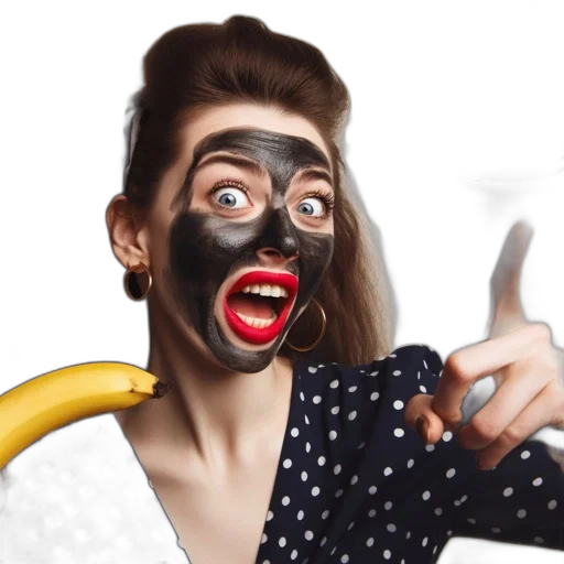 mask, face, creature, hair, photorealistic, concept art, 3d render, woman transparent PNG cut-out