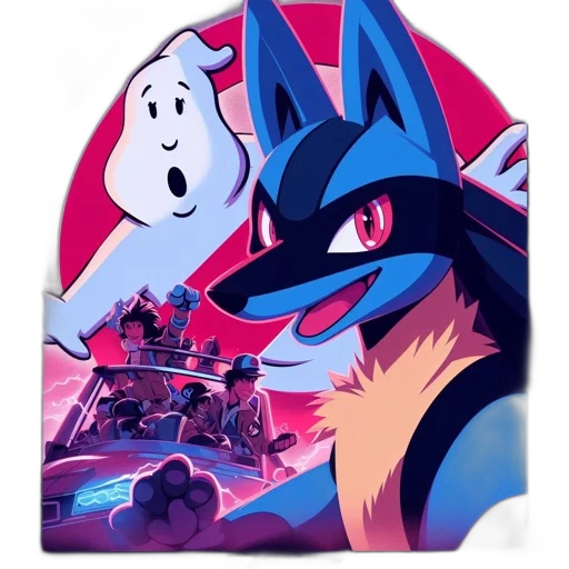 mask, concept art, comic book art, pixel art, vaporwave, outer space, blue, imaginative transparent PNG cut-out