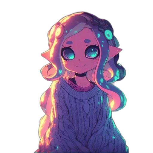 dress, creature, face, crown, pixel art, concept art, anime, fantasy art transparent PNG cut-out