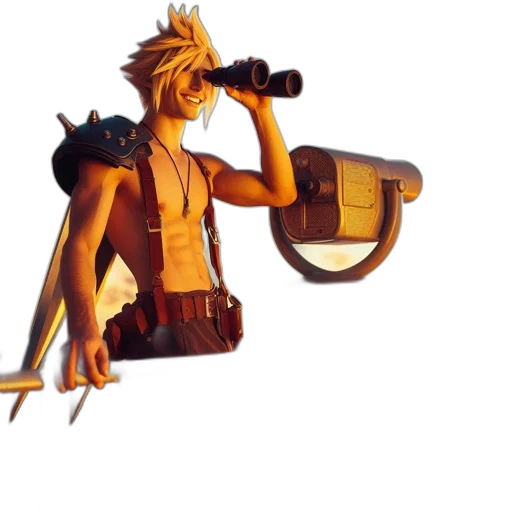 staff, weapon, sword, mask, concept art, 3d render, fantasy art, pixel art transparent PNG cut-out