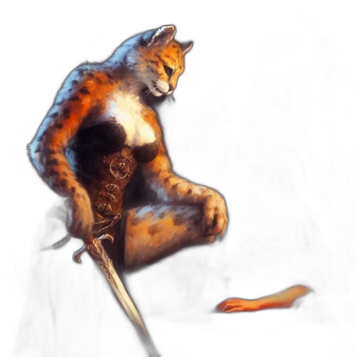staff, creature, sword, animal, fantasy art, concept art, watercolor, pixel art transparent PNG cut-out