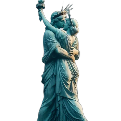 dress, weapon, staff, concept art, 3d render, photorealistic, statue, liberty transparent PNG cut-out