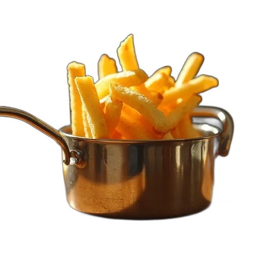food, crown, weapon, 3d render, photorealistic, potato, cutter, fries transparent PNG cut-out