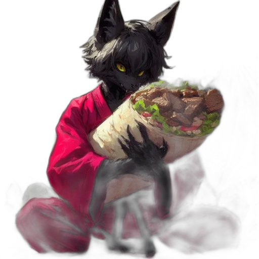 food, animal, staff, jacket, concept art, fantasy art, watercolor, pixel art transparent PNG cut-out