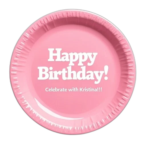 pink, paper, plate, white, border, decorative, embossed, edge transparent PNG cut-out