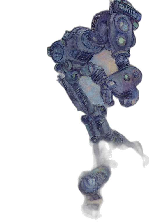 robot, weapon, staff, creature transparent PNG cut-out