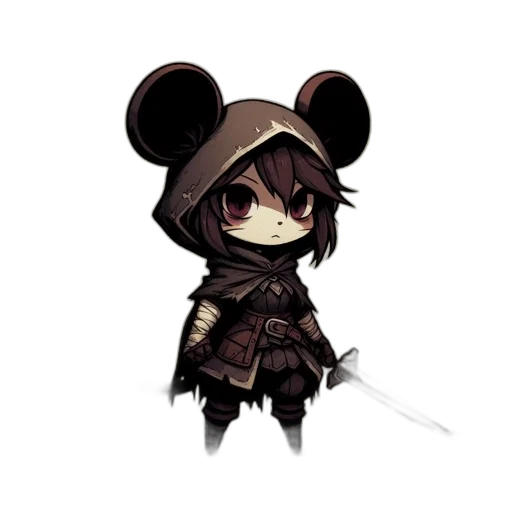 staff, weapon, mask, animal, pixel art, concept art, fantasy art, cartoon transparent PNG cut-out