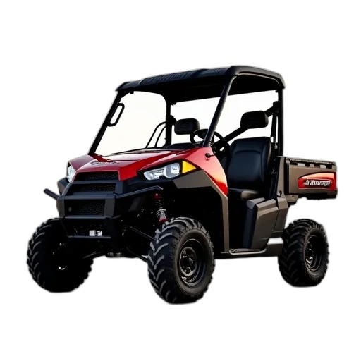 polaris, ranger, 570cc, parked, flat, surface, wheels transparent PNG cut-out