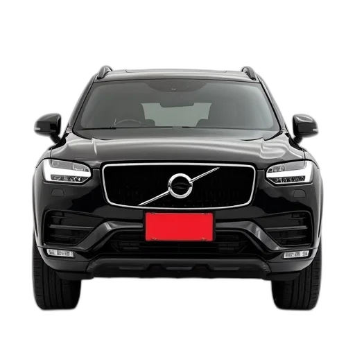 car, 3d render, black, suv, red, license, plate, parked transparent PNG cut-out