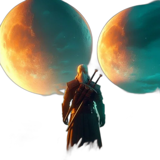 sword, weapon, mask, concept art, fantasy art, comic book art, 3d render, outer space transparent PNG cut-out