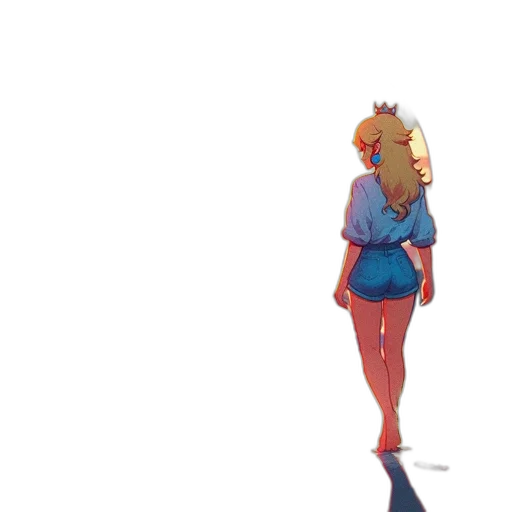 dress, crown, creature, staff, concept art, 3d render, pixel art, watercolor transparent PNG cut-out