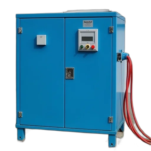 blue, metal, box, digital, display, control, panel, connected transparent PNG cut-out