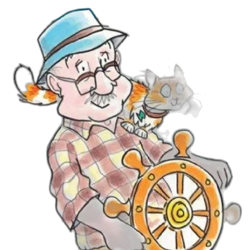 staff, cartoon, concept art, comic book art, pencil sketch, illustration, elderly, man transparent PNG cut-out